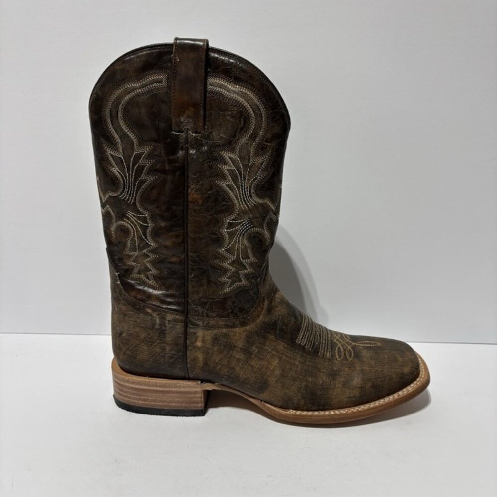 Stetson Men’s Wild Pig Brown Distressed Boots, Size 9 D
